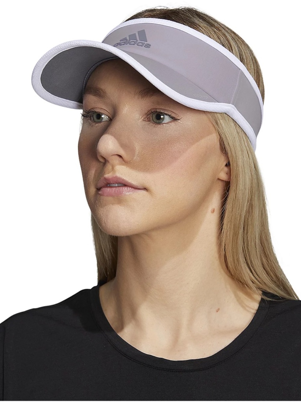 Adidas lavender and white visor